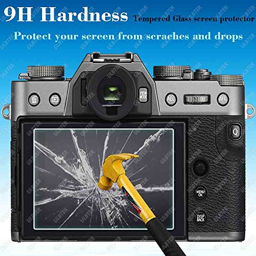 ULBTER Screen Protector for Fujifilm X-T30 II Fuji X-T30II Silver/Black [3+2Pack] with Hot Shoe Cover, Tempered Glass Cover 0.3mm 9H Hardness Anti-Scrach Anti-Bubble - Image 3