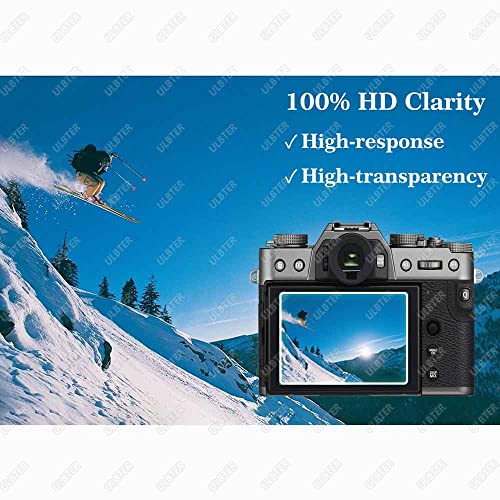 ULBTER Screen Protector for Fujifilm X-T30 II Fuji X-T30II Silver/Black [3+2Pack] with Hot Shoe Cover, Tempered Glass Cover 0.3mm 9H Hardness Anti-Scrach Anti-Bubble - Image 5