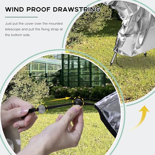 Tydeux Protective Telescope Cover with Fixing Strap Diameter 30.1" Protective Astronomical Telescope Cover Dust Cover for indoor or Outdoor Use - Image 2