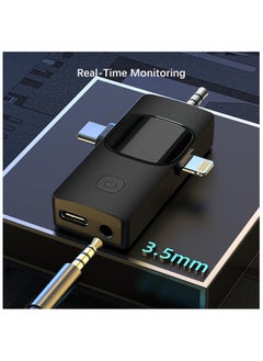 TecV Wireless Lavalier Microphone 3 in 1 for iPhone iPad iPhone 15 USB C Smartphone Computer Camera, Plug and Play Intelligent Noise Reduction Mini Mic for Vlog YouTube TikTok Live Streaming (Dual MIC)  - Image 5