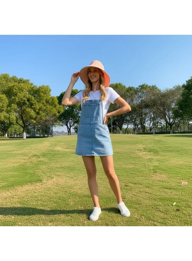 كيفية قبعة شمسية نسائية متعددة الاستخدامات للأنشطة الخارجية - قبعة صيفية واسعة الحواف مع حماية من الأشعة فوق البنفسجية وغطاء للرقبة - Image 2