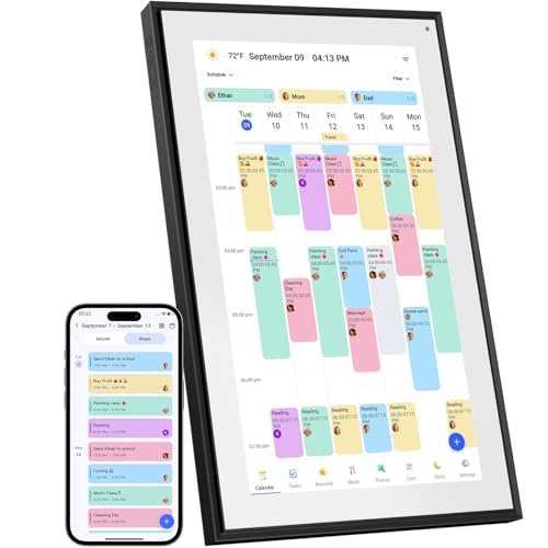 Canupdog 156 Inch Digital Calendar Wall Planner 20262027 HD Touchscreen Smart Photo Display for Family Schedules 32GB Electronic Calendar Chore Chart Todo List Gifts for Women Mom - Image 1