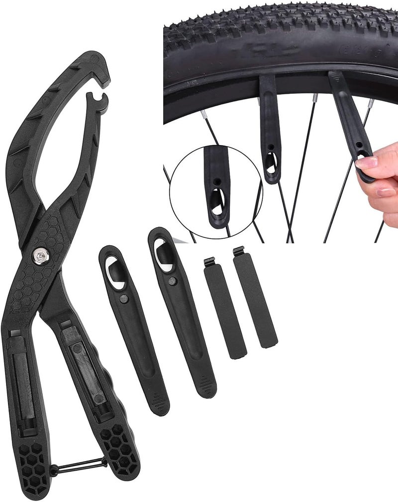 Tbest Cycle Tire Pliers, with Deflation Valve Nylon Cycle Tire Removal Pliers for Installation Repairing - Image 4