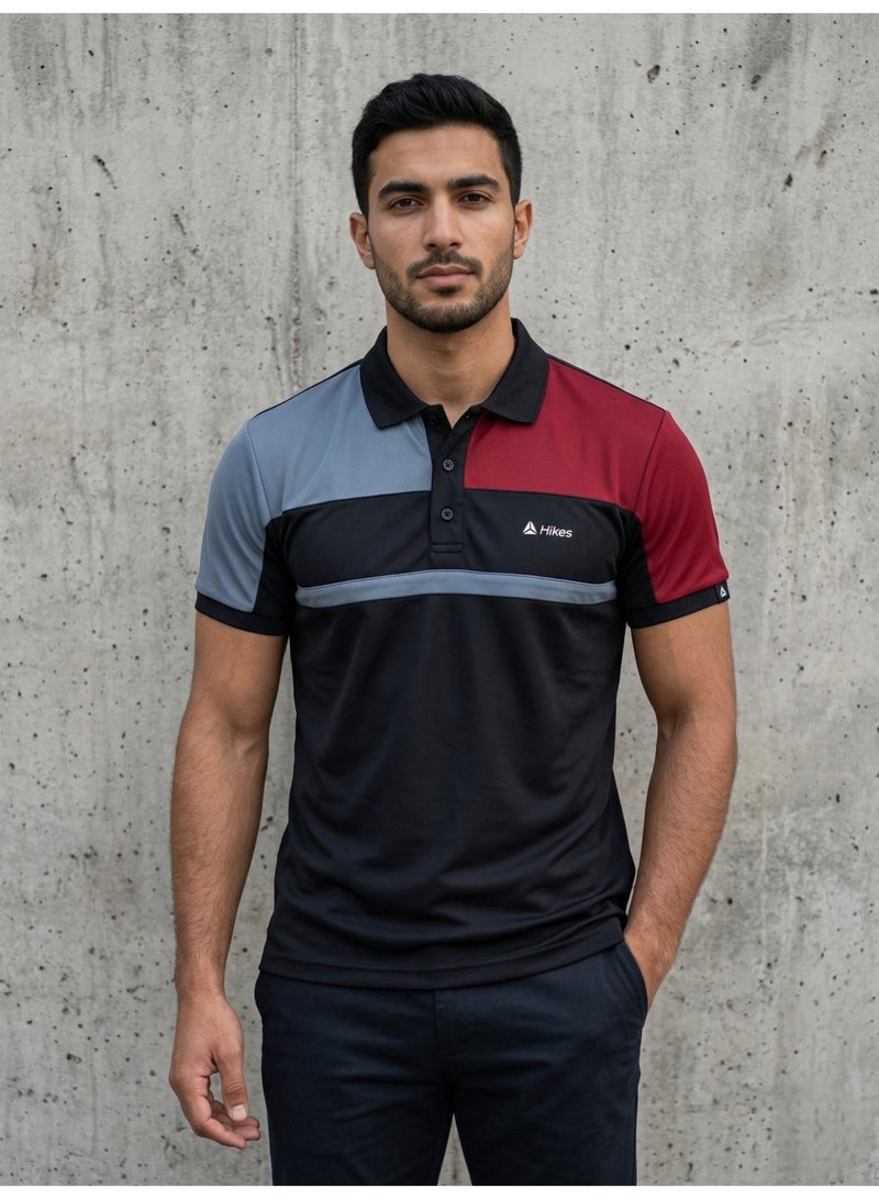 Hikes Premium Polo T-Shirt , Stretch Fit, Breathable & Stylish , Everyday Smart Casual Wear - Image 1