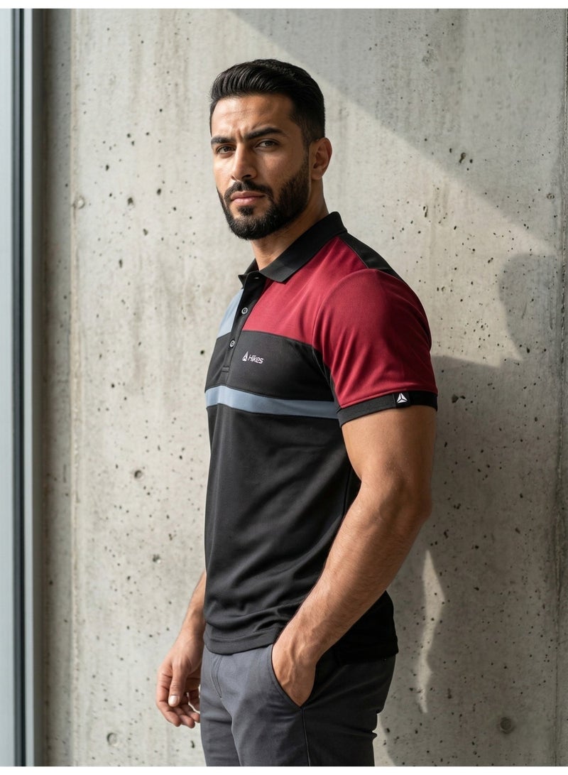Hikes Premium Polo T-Shirt , Stretch Fit, Breathable & Stylish , Everyday Smart Casual Wear - Image 3