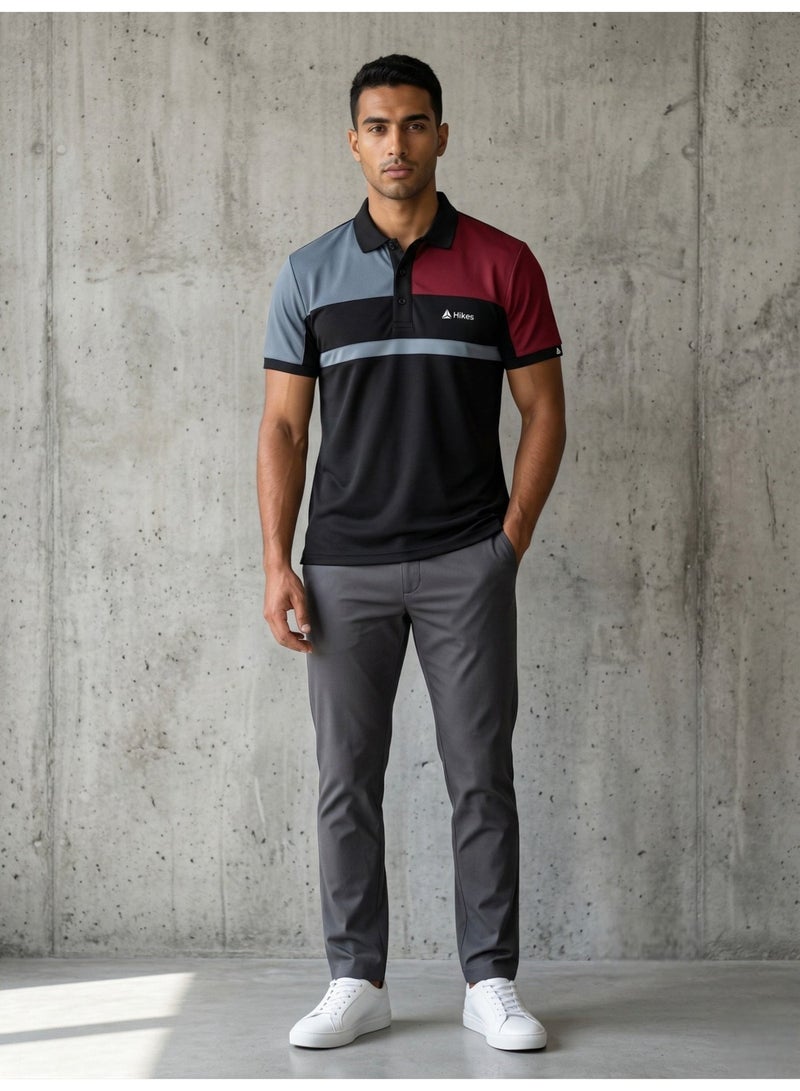 Hikes Premium Polo T-Shirt , Stretch Fit, Breathable & Stylish , Everyday Smart Casual Wear - Image 2
