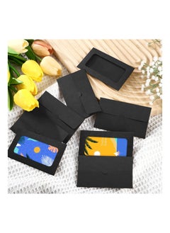 Y&D 60 Pack Window Gift Card Envelopes Sleeves Blank Holders for Greeting Mailing Black  - Image 2