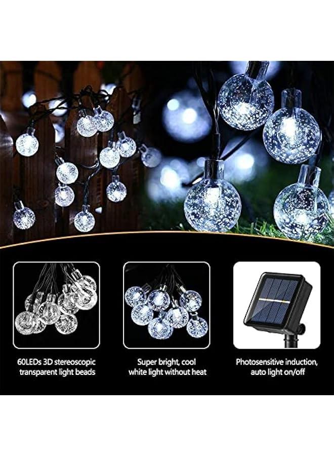 Solar Garden Lights Outdoor, 36ft 60 LED Solar String Lights Waterproof, Solar Powered Crystal Ball Indoor/Outdoor Fairy Lights Decorative Lights for Garden, Patio, Yard, Festival, Parties (White) - Image 4