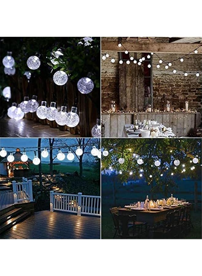 Solar Garden Lights Outdoor, 36ft 60 LED Solar String Lights Waterproof, Solar Powered Crystal Ball Indoor/Outdoor Fairy Lights Decorative Lights for Garden, Patio, Yard, Festival, Parties (White) - Image 3