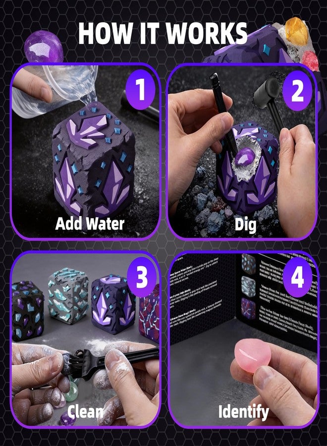 GobiDex Gemstones Dig Kit for Kids, Excavate 16 Real Gemstones, STEM Science Toy, Archaeology & Geology Science Gift for Boys and Girls Age 6+ - Image 2