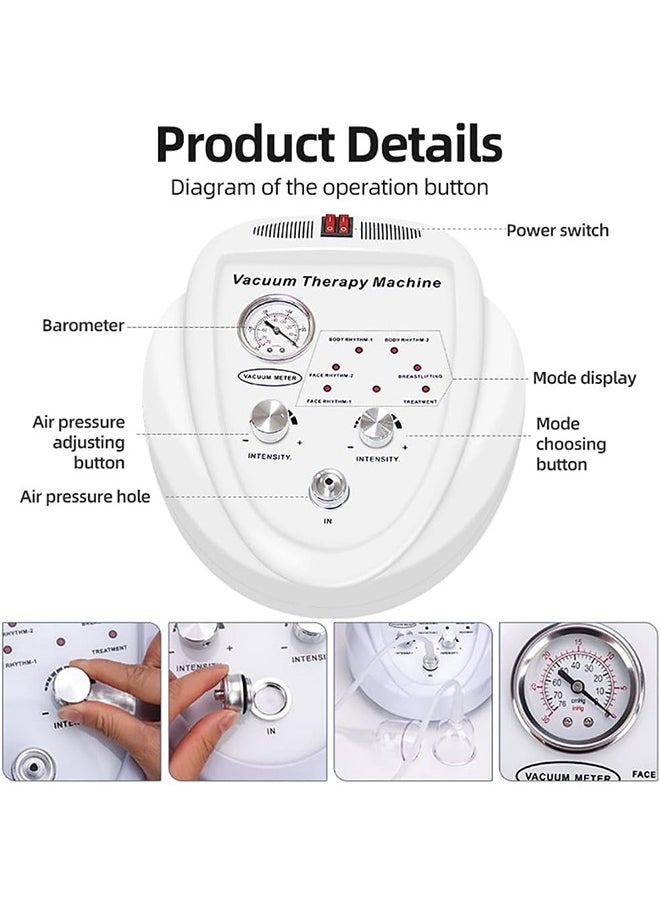 JCB CHIC Vacuum Therapy Machine, 3 in 1Vacuum Cupping Scraping Massage Machine with 30 Vacuum Cups and 3 Probes for Body, Back & Face Care, Multifunctional Body Massager Adjustable Suction and 6 Modes(FX024)  - Image 2