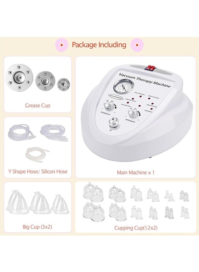 JCB CHIC Vacuum Therapy Machine, 3 in 1Vacuum Cupping Scraping Massage Machine with 30 Vacuum Cups and 3 Probes for Body, Back & Face Care, Multifunctional Body Massager Adjustable Suction and 6 Modes(FX024)  - Image 3