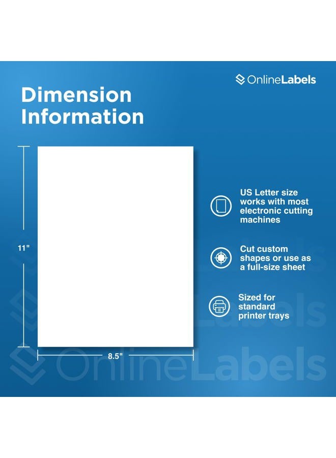 Online Labels Sticker Paper - 100 Sheets, White Matte for Inkjet/Laser Printer - Image 3