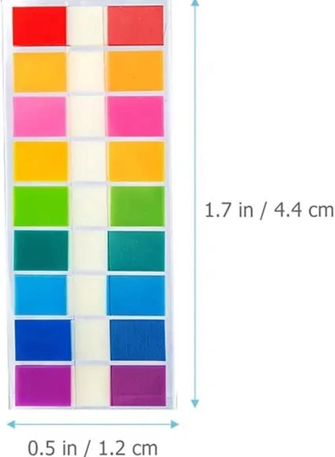 3000 قطعة من علامات الصفحات اللاصقة الفلورية للمؤشرات، لوضع علامات على الصفحات في المخططات والمذكرات والملفات - Image 3