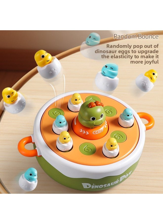 null - Children's Little Dinosaur Bouncing Turntable Fishing Toy Boys And Girls 1-2 And A Half Years Old 3-4 Baby Educational Parent-child Interaction-Color:[multi-function] Dinosaur Catapult Plate (chinese Packaging) - Image 1
