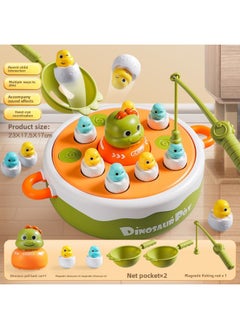 Children's Little Dinosaur Bouncing Turntable Fishing Toy Boys And Girls 1-2 And A Half Years Old 3-4 Baby Educational Parent-child Interaction-Color:[multi-function] Dinosaur Catapult Plate (chinese Packaging)