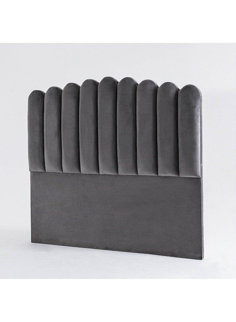 Karnak Almira Upholstered Velvet Bed Frame Bedroom Furniture Strong And Sturdy Modern Design Wooden Bed | Quiet & Comfortable Bed (HC - Wide Single 120x200cm, Grey) - Image 5