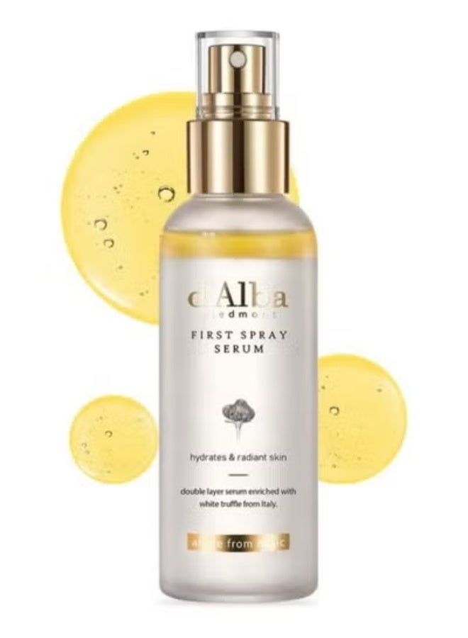 d'Alba Italian White Truffle First Spray Serum, Vegan Skin Care, Glowy Hydrating Serum Face Mist, Glow Serum for Radiant Skin, Non Comedogenic, All In One Mist 100ml - Image 1
