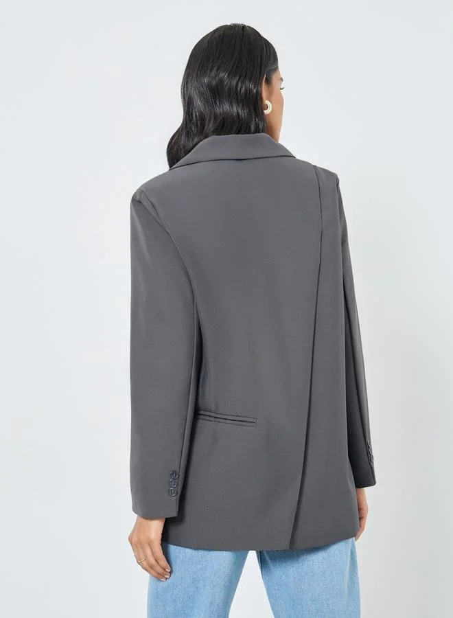 تايك تو بليزر فضفاض سادة