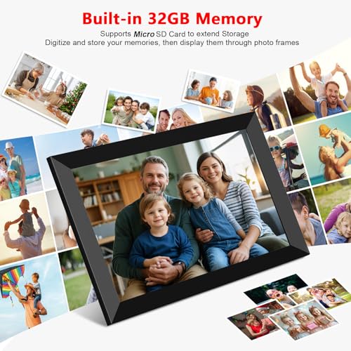 Moonka FRAMEO Digital Photo Frame, 10.1 Inch WiFi Digital Picture Frame with 1280x800 IPS HD Touch Screen, 32GB Storage Auto-Rotate Wall Mountable Easy Share Photos or Videos via Frameo App from Anywhere - Image 5