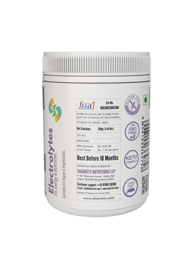 Electrolytes Powder 2 X 200G Unflavored - With Essential Minerals (K,P, Na,Cl, Mg,Ca) And Vitamins C, D, & K2 - For Intermittent Fasting, Keto, Energy, And Hydration.