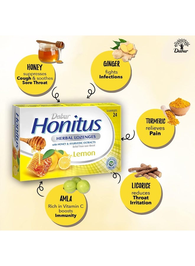 Dabur Honitus Herbal Lozenges - Lemon Flavor - Image 4