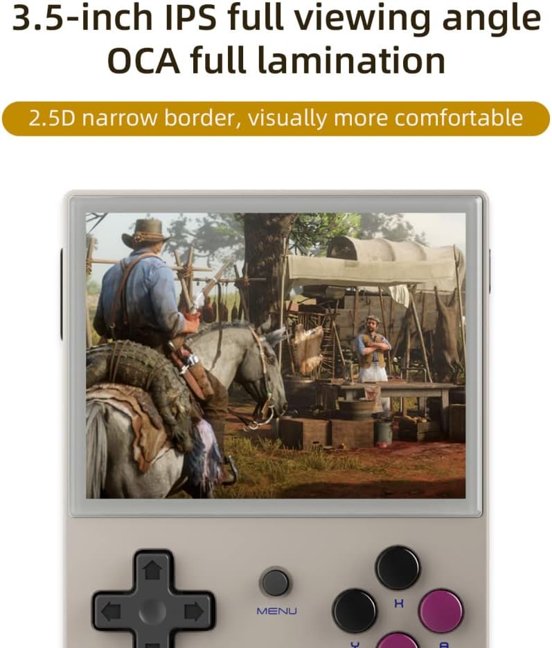 RG35XX Handheld Game Console with 5400+ Games, 3.5 Inch IPS Screen, Linux System, Retro Video Game Console, Support 64G TF Card, HDMI TV Output - Image 2