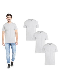 MEN'S V-NECK COTTON T-SHIRT (PACK OF 3) - GREY - pzsku/Z68CF0B2FE11F1FFE4144Z/45/_/1729169372/6b0bbe75-a2b1-455b-9a51-dd8dc06dabb0