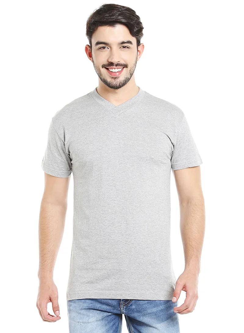 بي واي سي تي شيرت قطني للرجال (عبوة من 3 قطع) - رمادي