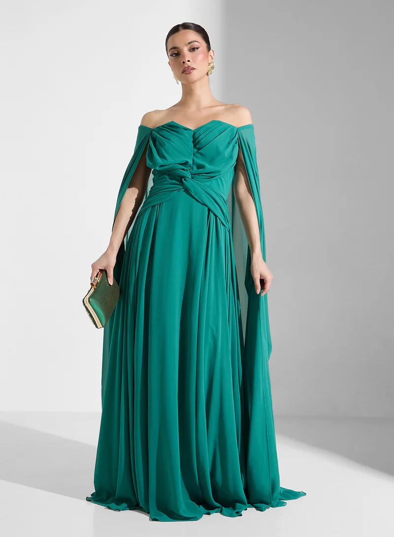 Iyra Off-Shoulder Chiffon Dress