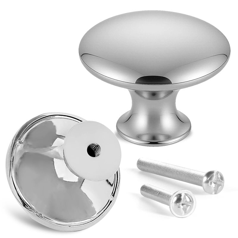 Romeda 18 Piece Drawer Knobs, Silver Cabinet Knobs with Screw, 30mm Drawer Pulls for Dresser, Kitchen, and Cabinet Drawers - Image 5