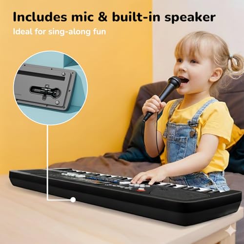 Lifelong Wireless Rechargeable Piano Keyboard for Baby & Kids with Mic, Single Speaker, 37 Keys Portable Keyboard Piano, Type C Charging, Long Battery Life Musical Keyboard Gift for 2-8 Yrs (LLCKMP03) - Image 3