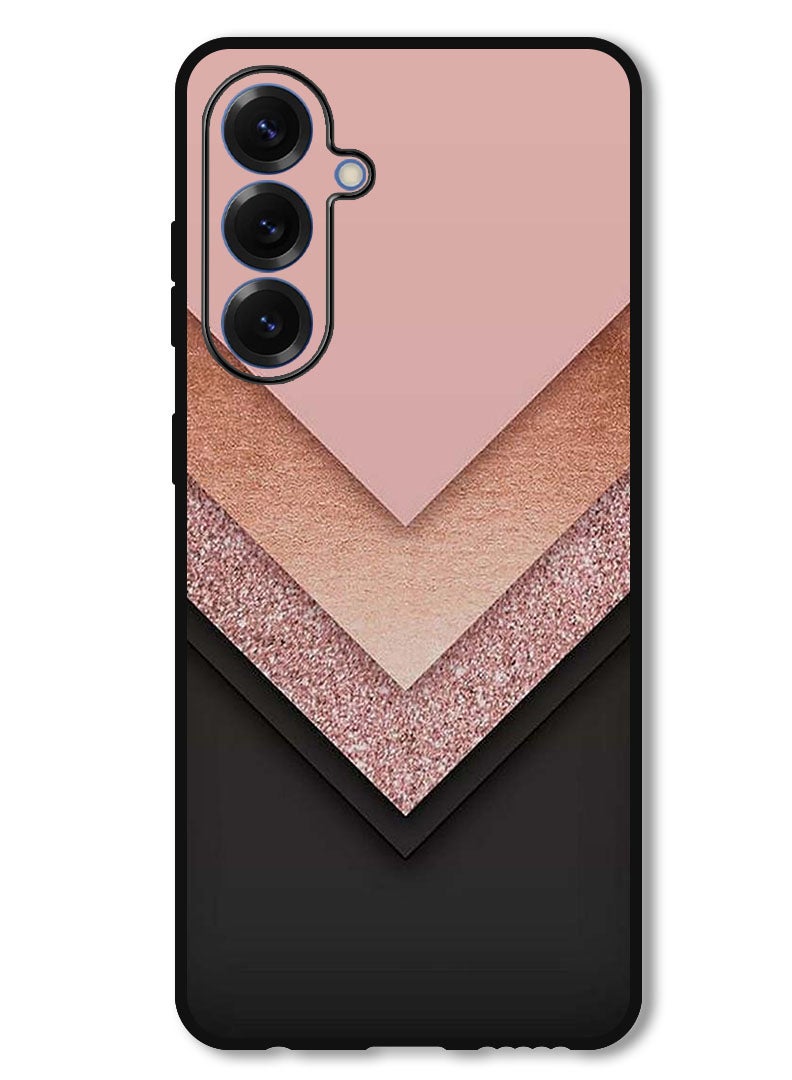 Theodor Protective Case Anti Scratch Shock Proof Bumper Cover For Samsung Galaxy S25 Black Golden & Pink - Image 1