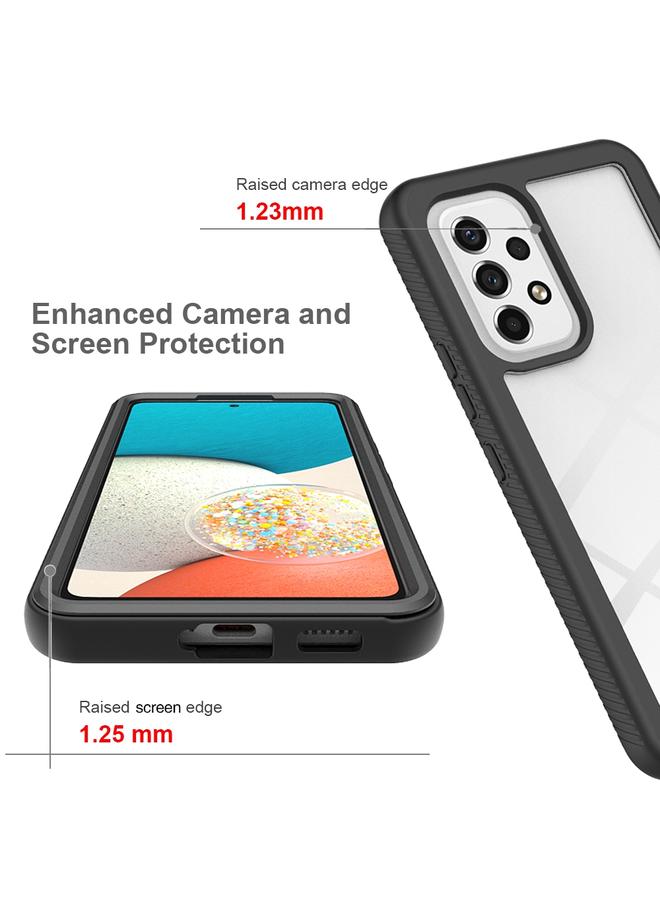 S-TOP Case For Samsung Galaxy A53 5G Starry Sky Solid Color Series PC + TPU Phone Case with PET Film - Image 5