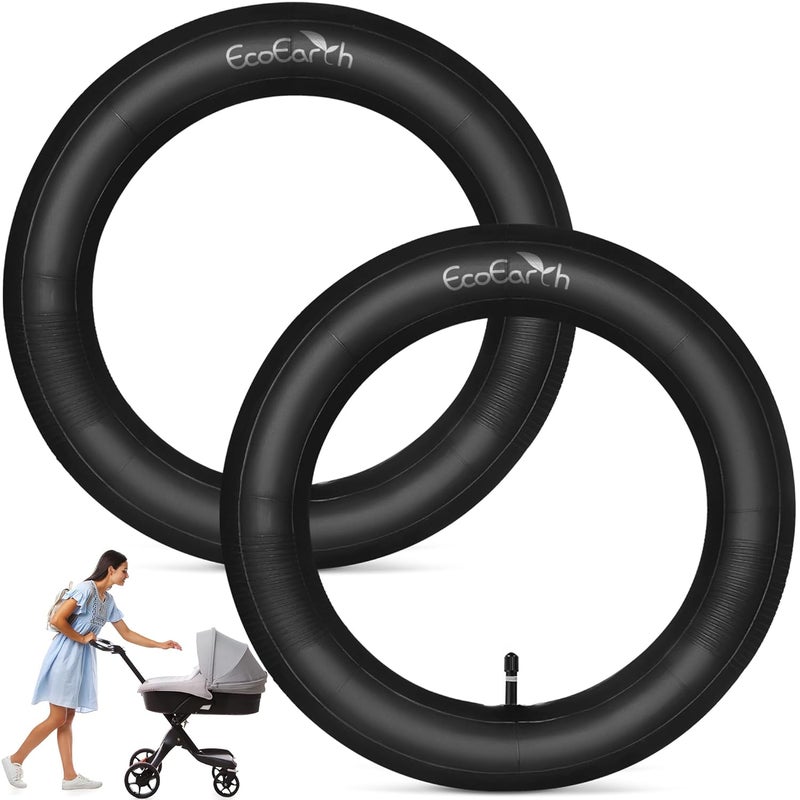 EcoEarth Inner Tube Tire Replacements 2 Pack 125 x 175225 for Kids Bike  Jogging Stroller Compatible wAll Brands BoB Revolution FlexProSESU Graco Go Jogging  More - Image 1