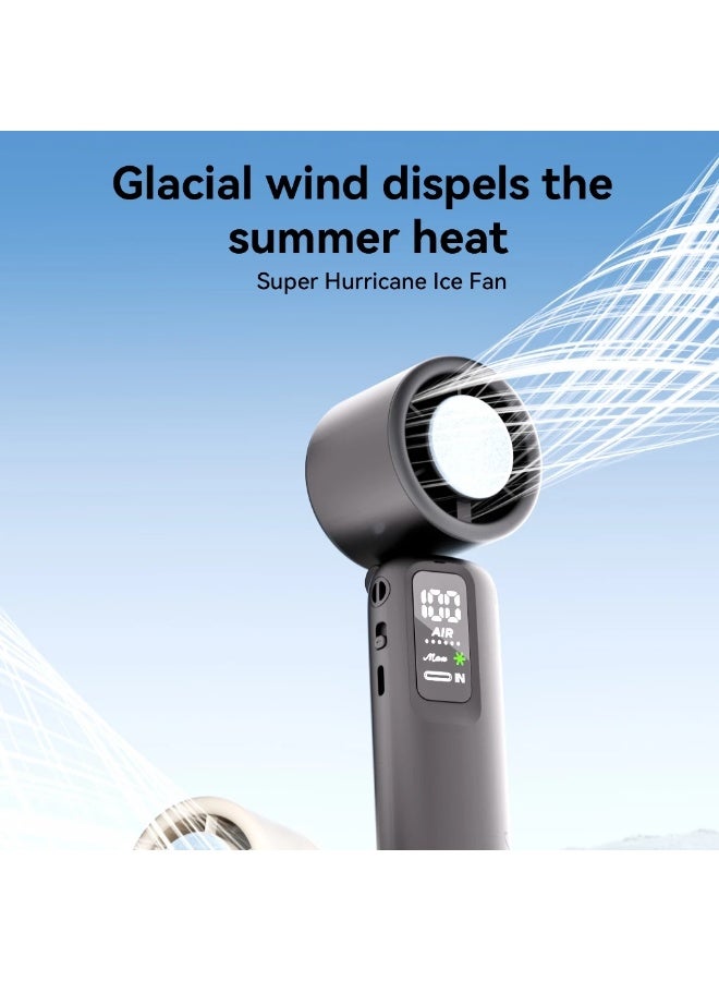 Amgras MetaHeld Fan Max portable handheld fan cooling ultra-high speed turbo fan 100-speed adjustment foldable 6000mAh (Starry Black) - Image 2