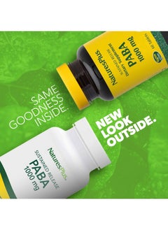 Nature's Plus Naturesplus Paba Sustained Release (Para Aminobenzoic Acid) 1000 Mg 60 Vegetarian Tablets Skin Health Support Supplement Promotes Energy Production Gluten Free 60 Servings  - Image 3