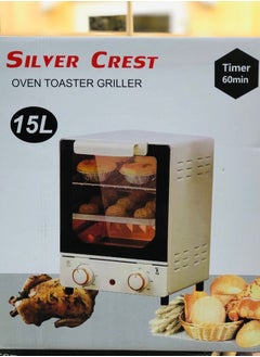 SILVER CREST 15L 3-Tier Vertical Toaster Oven & Air Fryer Combo with Smart Convection, Bake, Grill, Broil, Roast & Dehydrate Functions for Countertop Use  - Image 2