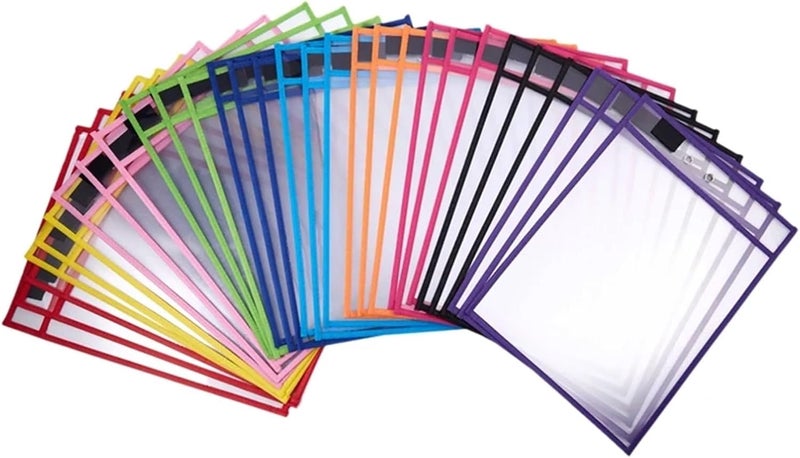 Anti slip Dry Erase Pockets 30-Pack PVC Dry Erase Pockets, Transparent Reusable File Bags with Sewn Edges Personal & public compatible Diverse use resistant crafted quality Intra-city fast distribution Simple practical structure Storage & transit friendly Individual group scene compatible Working day delivery service All storage type compatible Repeated use resistant selected material All environment compatible Multi usage Gulf climate fit Globally popular universal design Safe material Individual & group usable Rack friendly Integrated local logistics Transit damage prevent build Freeze crack proof Consistent single item quality Periodic stock arrangement Trendy budget practical design Wide range expanded design Multi-use detailed build - Image 1