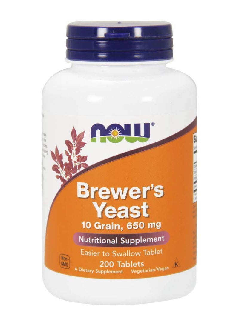 now Brewer's Yeast 650 mg 200 Tablets - Image 1