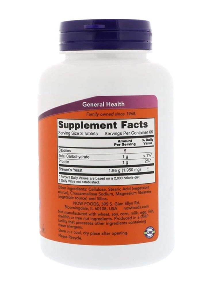 now Brewer's Yeast 650 mg 200 Tablets - Image 2