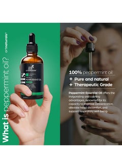 artnaturals Peppermint Essential Oil (4.0 Fl Oz / 118Ml) 100% Pure Undiluted Premium Therapeutic Grade Mentha Peperita Fresh Mint For Hair Growth And Skin Aromatherapy Oil For Diffuser  - Image 2