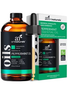 artnaturals Peppermint Essential Oil (4.0 Fl Oz / 118Ml) 100% Pure Undiluted Premium Therapeutic Grade Mentha Peperita Fresh Mint For Hair Growth And Skin Aromatherapy Oil For Diffuser  - Image 1