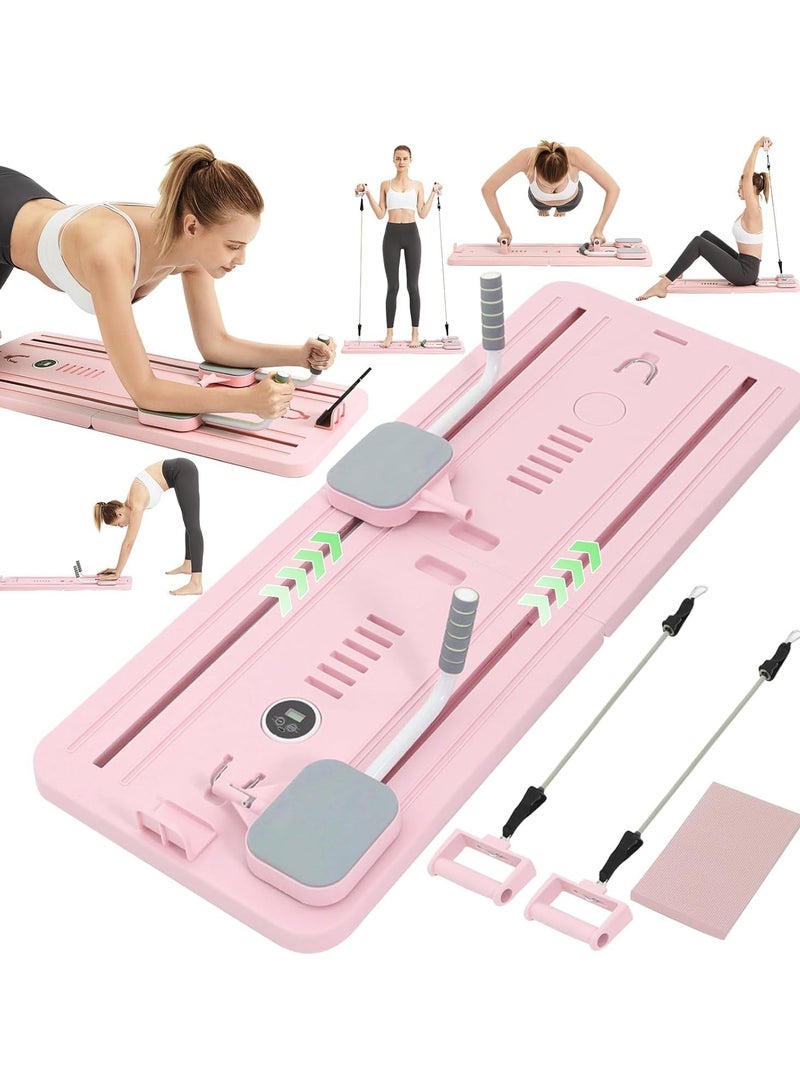 Generic Pilates Board Multifunctional Pilates Body Shaper with Timer Foldable Pilates Machine for Men and Women Home Fitness Exercise  - Image 1
