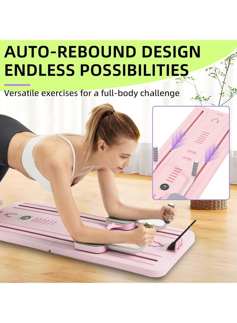 Generic Pilates Board Multifunctional Pilates Body Shaper with Timer Foldable Pilates Machine for Men and Women Home Fitness Exercise  - Image 2