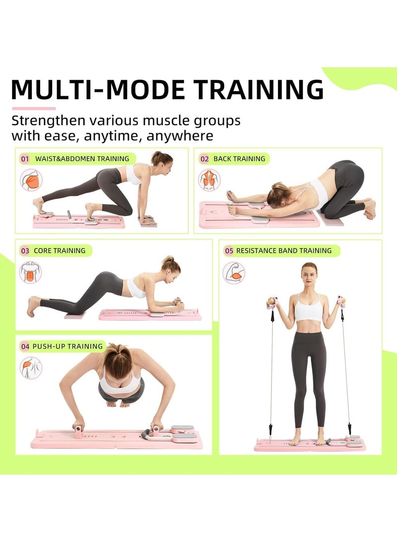 Generic Pilates Board Multifunctional Pilates Body Shaper with Timer Foldable Pilates Machine for Men and Women Home Fitness Exercise  - Image 3