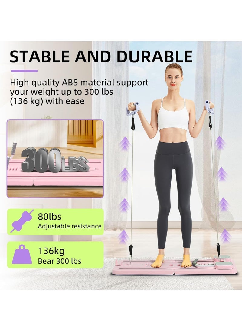 Generic Pilates Board Multifunctional Pilates Body Shaper with Timer Foldable Pilates Machine for Men and Women Home Fitness Exercise  - Image 4