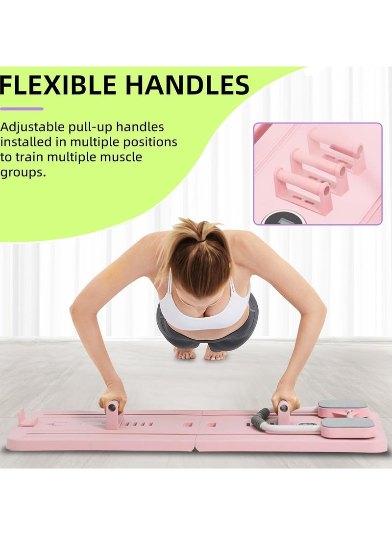 Generic Pilates Board Multifunctional Pilates Body Shaper with Timer Foldable Pilates Machine for Men and Women Home Fitness Exercise  - Image 5