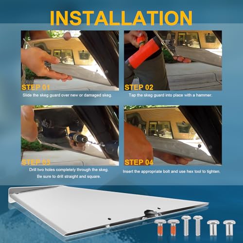 Deargooday Skeg Guard Protector for Volvo Penta Sterndrive SX Drive Single Prop 1995-2006 Inboard, Replace for Skeggard 99022 99052 - Image 5