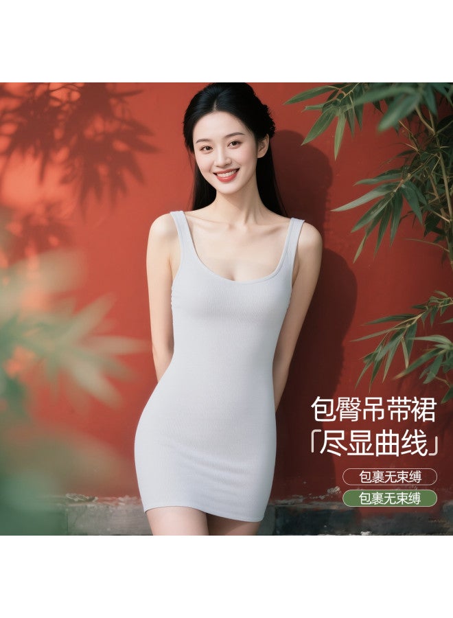 Fenton solid Color Women's Slimming Sleeveless Summer Dress For Layering Or Sleepwear - Image 2